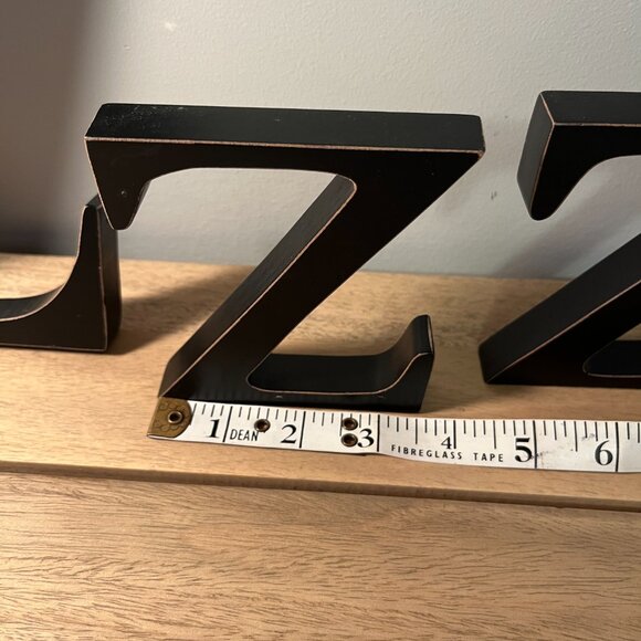 Zzzz Letters Bedroom Decor Black 8" High and 4" High - Picture 4 of 6